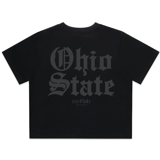 Gothic Print Classic Crop Tee