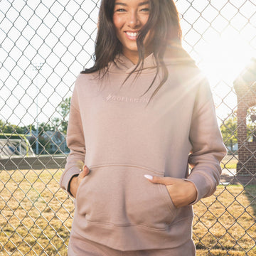 Co//lab Off-Duty Hoodie in Hazy Pink