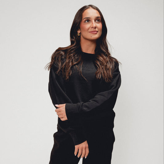 Co//lab Off-Duty Crewneck in Black