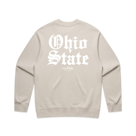 Ohio State Women's Oversized Gothic Print Crewneck