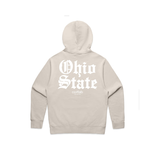 Ohio State Women's Oversized Gothic Print Hoodie